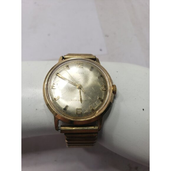 Lot Of 2 Vintage Mens Timex Gold Tone Stainless Steel Manual Wind Watch Untested - Picture 5 of 7